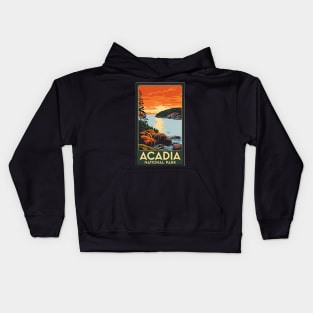 Acadia National Park Colorblock Kids Hoodie